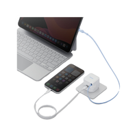 BAZIC GOPORT RETREK 35W, USB-C GaN WALL CHARGER (UK) WITH 70CM BUILT-IN CABLE - WHITE