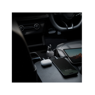 BAZIC GODRIVE LOOP 84, 1C1A CAR CHARGER WITH 75CM RETRACTABLE USB-C CABLE - BLACK