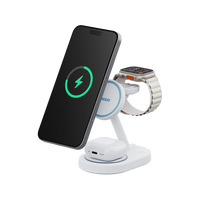 BAZIC GOMAG STATION 2 3IN1 FAST WIRELESS CHARGING STATION WITH APPLE WATCH CHARGER  -WHITE