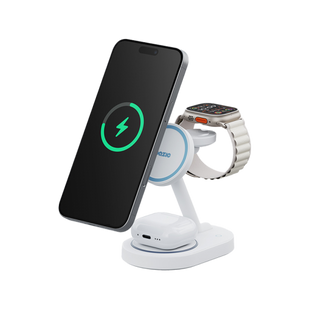 BAZIC GOMAG STATION 2 3IN1 FAST WIRELESS CHARGING STATION WITH APPLE WATCH CHARGER  -WHITE