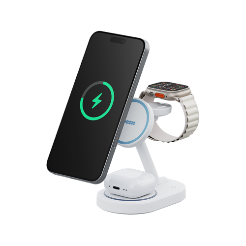 BAZIC GOMAG STATION 2 3IN1 FAST WIRELESS CHARGING STATION WITH APPLE WATCH CHARGER  -WHITE