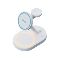 BAZIC GOMAG STATION 2 3IN1 FAST WIRELESS CHARGING STATION WITH APPLE WATCH CHARGER  -WHITE
