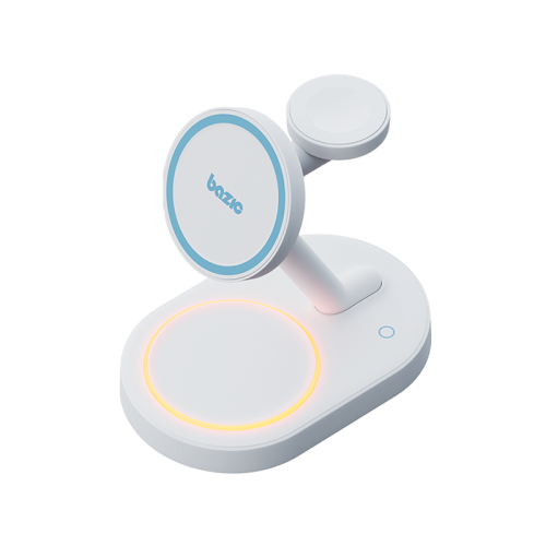 BAZIC GOMAG STATION 2 3IN1 FAST WIRELESS CHARGING STATION WITH APPLE WATCH CHARGER  -WHITE