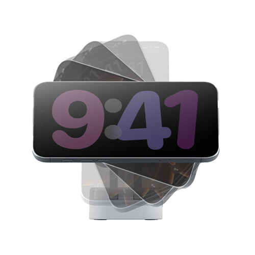 BAZIC GOMAG STATION MINI 3IN1 FOLDABLE WIRELESS  CHARGING STATION WITH 80CM RETRACTABLE CABLE & APPLE WATCH CHARGER -WHITE