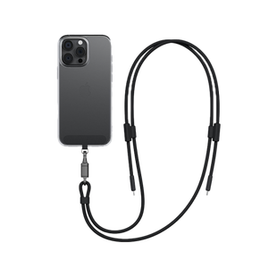 ENERGEA LASSO LANYARD C-C CABLE 480MBPS, 240W WITH LANYARD CARD 1.5M -BLACK