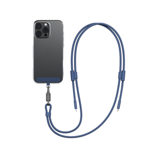 ENERGEA LASSO LANYARD C-C CABLE 480MBPS, 240W WITH LANYARD CARD 1.5M -BLUE