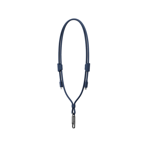 ENERGEA LASSO LANYARD C-C CABLE 480MBPS, 240W WITH LANYARD CARD 1.5M -BLUE
