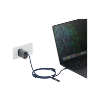 ENERGEA LASSO LANYARD C-C CABLE 480MBPS, 240W WITH LANYARD CARD 1.5M -BLUE