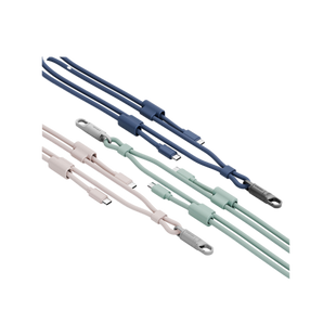 ENERGEA LASSO LANYARD C-C CABLE 480MBPS, 240W WITH LANYARD CARD 1.5M -BLUE