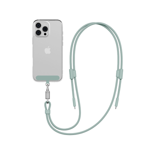 ENERGEA LASSO LANYARD C-C CABLE 480MBPS, 240W WITH LANYARD CARD 1.5M -SAGE