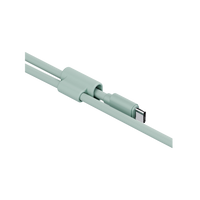 ENERGEA LASSO LANYARD C-C CABLE 480MBPS, 240W WITH LANYARD CARD 1.5M -SAGE