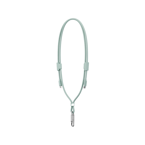 ENERGEA LASSO LANYARD C-C CABLE 480MBPS, 240W WITH LANYARD CARD 1.5M -SAGE