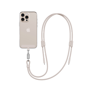 ENERGEA LASSO LANYARD C-C CABLE 480MBPS, 240W WITH LANYARD CARD 1.5M -SAND