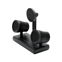 ENERGEA MAGAUDIO STAND, 2IN1 SPEAKERPHONE & QI2 MAGNETIC FAST WIRELESS CHARGER - GUNMETAL