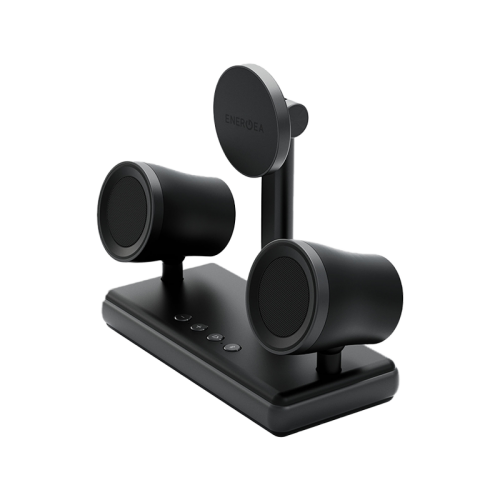 ENERGEA MAGAUDIO STAND, 2IN1 SPEAKERPHONE & QI2 MAGNETIC FAST WIRELESS CHARGER - GUNMETAL