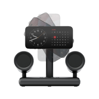 ENERGEA MAGAUDIO STAND, 2IN1 SPEAKERPHONE & QI2 MAGNETIC FAST WIRELESS CHARGER - GUNMETAL