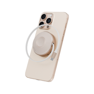 ENERGEA MAGDUO ARC, 2IN1 PHONE  AND APPLE WATCH CHARGER WITH RETRACTABLE CABLE- GOLD