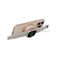 ENERGEA MAGDUO ARC, 2IN1 PHONE  AND APPLE WATCH CHARGER WITH RETRACTABLE CABLE- GOLD