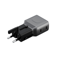 ENERGEA TRAVELGO ADAPTER 45, 2C 45W - GUNMETAL