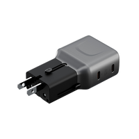 ENERGEA TRAVELGO ADAPTER 45, 2C 45W - GUNMETAL