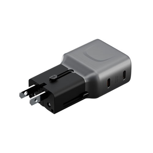 ENERGEA TRAVELGO ADAPTER 45, 2C 45W - GUNMETAL