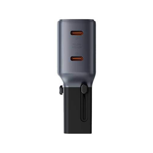 ENERGEA TRAVELGO ADAPTER 45, 2C 45W - GUNMETAL