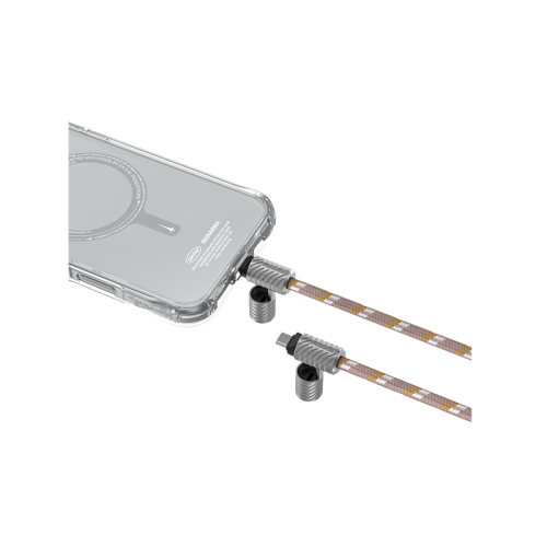 SkinArama Dyno Ve 2-In-1 USB-C to USB-C 240W Lanyard and Charging Cable - Beige BIRCH