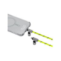SKINARMA DYNO VE 2-IN-1 LANYARD AND CHARGING CABLE (C-TO-C) Nylon + Zinc Alloy NITE GLOW