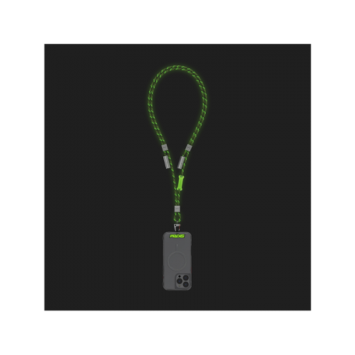 SKINARMA DYNO VE 2-IN-1 LANYARD AND CHARGING CABLE (C-TO-C) Nylon + Zinc Alloy NITE GLOW