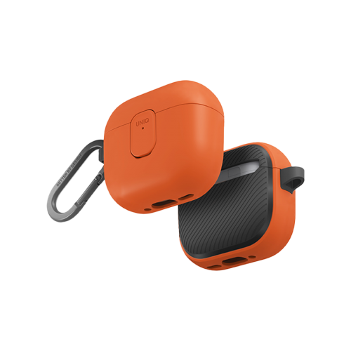 UNIQ CLYDE AIRPODS 4TH GEN (2024) LOCK CASE - VOLT ORANGE (VOLT ORANGE/CHARCOAL)