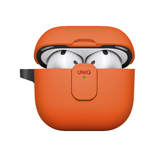 UNIQ CLYDE AIRPODS 4TH GEN (2024) LOCK CASE - VOLT ORANGE (VOLT ORANGE/CHARCOAL)