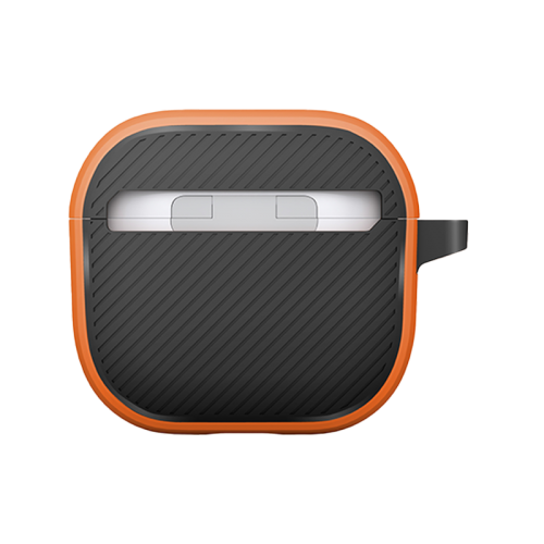 UNIQ CLYDE AIRPODS 4TH GEN (2024) LOCK CASE - VOLT ORANGE (VOLT ORANGE/CHARCOAL)