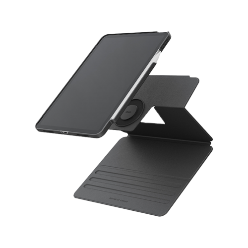 UNIQ ROVUS SNAPMOUNT MAGNETIC 360 ROTATING DETACHABLE CASE FOR IPAD AIR 13 (M2-M3) - FLINT GREY (FLINT GREY)