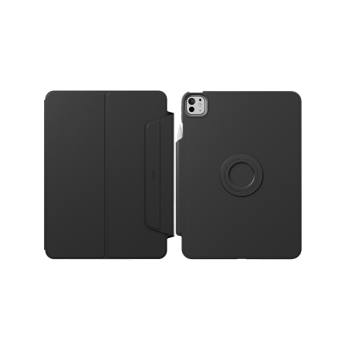 UNIQ ROVUS SNAPMOUNT MAGNETIC 360 ROTATING DETACHABLE CASE FOR IPAD PRO 11 (M4) - DALLAS BLACK (DALLAS BLACK)