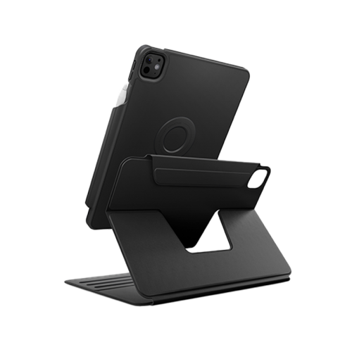 UNIQ ROVUS SNAPMOUNT MAGNETIC 360 ROTATING DETACHABLE CASE FOR IPAD PRO 13 (M4) - DALLAS BLACK (DALLAS BLACK)