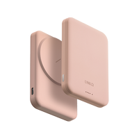 UNIQ LYDEN LEXA 5000MAH MAGNETIC FAST WIRELESS USB-C PD POWER BANK - BLUSH PINK (BLUSH PINK)