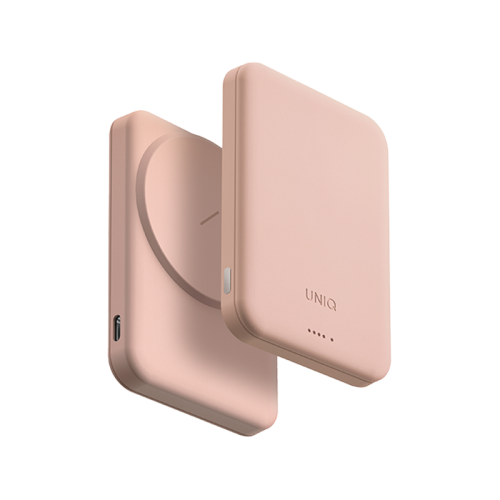 UNIQ LYDEN LEXA 5000MAH MAGNETIC FAST WIRELESS USB-C PD POWER BANK - BLUSH PINK (BLUSH PINK)