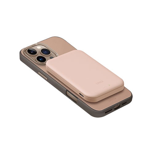 UNIQ LYDEN LEXA 5000MAH MAGNETIC FAST WIRELESS USB-C PD POWER BANK - BLUSH PINK (BLUSH PINK)