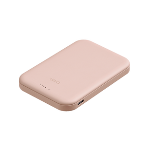 UNIQ LYDEN LEXA 5000MAH MAGNETIC FAST WIRELESS USB-C PD POWER BANK - BLUSH PINK (BLUSH PINK)