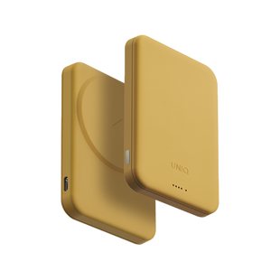 UNIQ LYDEN LEXA 5000MAH MAGNETIC FAST WIRELESS USB-C PD POWER BANK - CANARY YELLOW (CANARY YELLOW)