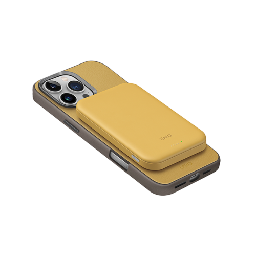 UNIQ LYDEN LEXA 5000MAH MAGNETIC FAST WIRELESS USB-C PD POWER BANK - CANARY YELLOW (CANARY YELLOW)