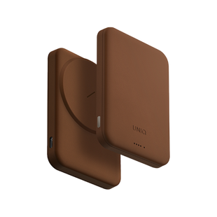UNIQ LYDEN LEXA 5000MAH MAGNETIC FAST WIRELESS USB-C PD POWER BANK - CARAMEL (CARAMEL)