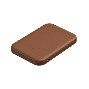UNIQ LYDEN LEXA 5000MAH MAGNETIC FAST WIRELESS USB-C PD POWER BANK - CARAMEL (CARAMEL)