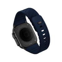 UNIQ FLUO MAGNETIC APPLE WATCH STRAP WITH CONNECTOR BUNDLE 49-40MM - MARINE BLUE (MARINE BLUE)