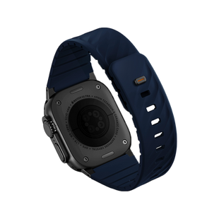 UNIQ FLUO MAGNETIC APPLE WATCH STRAP WITH CONNECTOR BUNDLE 49-40MM - MARINE BLUE (MARINE BLUE)