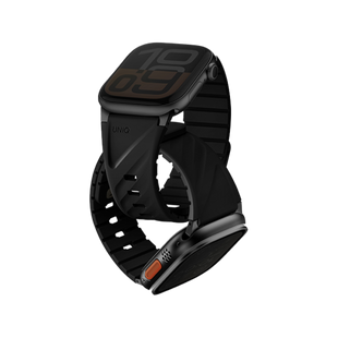 UNIQ FLUO MAGNETIC APPLE WATCH STRAP WITH CONNECTOR BUNDLE 49-40MM - MIDNIGHT BLACK (MIDNIGHT BLACK)
