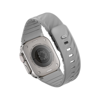 UNIQ FLUO MAGNETIC APPLE WATCH STRAP WITH CONNECTOR BUNDLE 49-40MM - MIST GREY (MIST GREY)