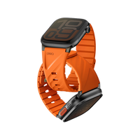 UNIQ FLUO MAGNETIC APPLE WATCH STRAP WITH CONNECTOR BUNDLE 49-40MM - VOLT ORANGE (VOLT ORANGE)