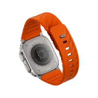 UNIQ FLUO MAGNETIC APPLE WATCH STRAP WITH CONNECTOR BUNDLE 49-40MM - VOLT ORANGE (VOLT ORANGE)