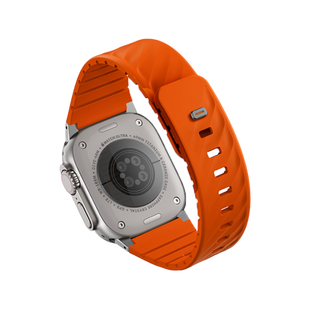 UNIQ FLUO MAGNETIC APPLE WATCH STRAP WITH CONNECTOR BUNDLE 49-40MM - VOLT ORANGE (VOLT ORANGE)